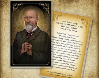 St. Bartolo Longo Holy Card/Prayer Card