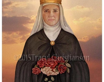 St. Elizabeth of Portugal Catholic Fine Art Print, Patron of Difficult Marriages