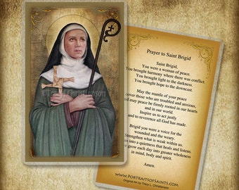 St. Brigid of Ireland Holy Card