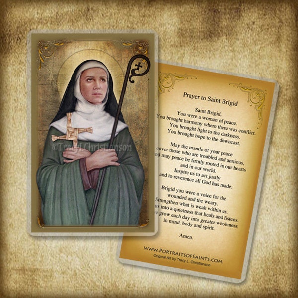 St. Brigid of Ireland Holy Card