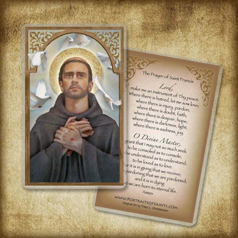 St. Francis of Assisi Holy Card 