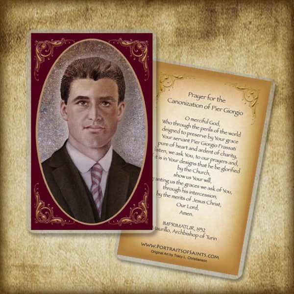 Bl. Pier Giorgio Frassati  Holy Card, Prayer for Youth