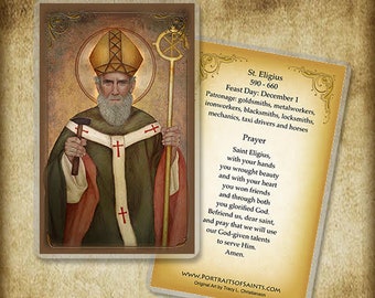 St. Eligius Holy Card / Prayer Card