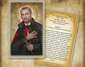 St. Camillus de Lellis Holy Card