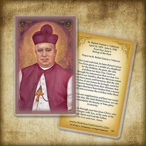 St. Rafael Guizar y Valencia Prayer Card/Holy Card, Patron Saint for Catholics
