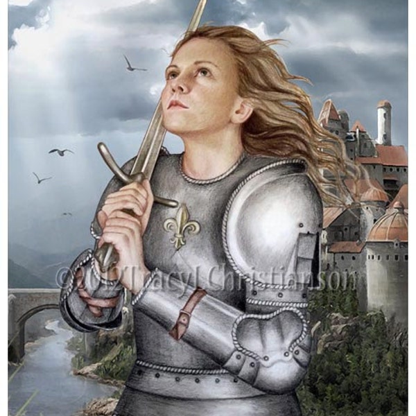 St. Joan of Arc Art Print Catholic Patron Saint of France