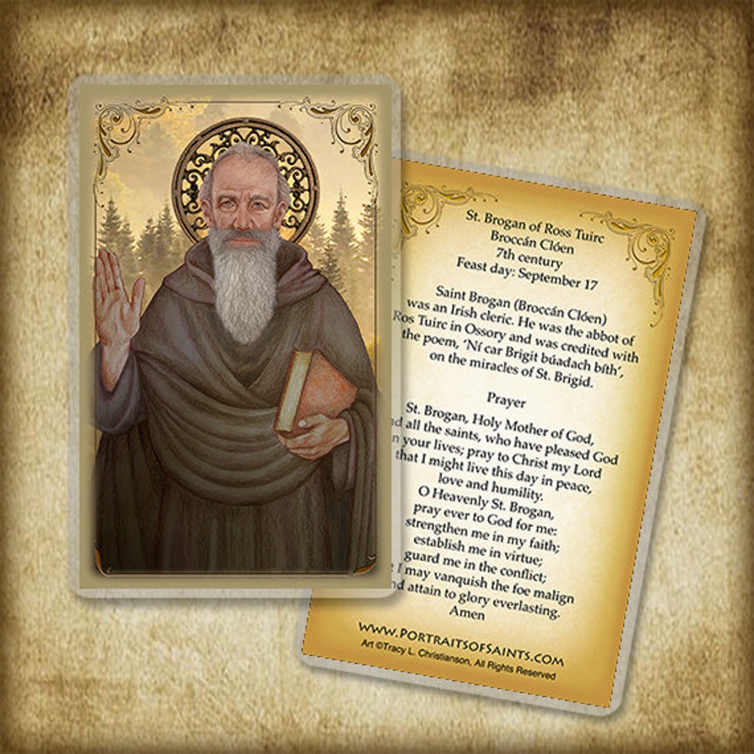 Brogan Rayer St. Brogan Holy Card/prayer Card - Etsy