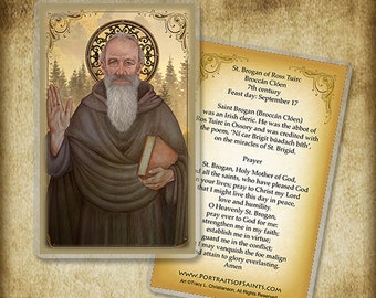 St. Brogan Holy Card/Prayer Card