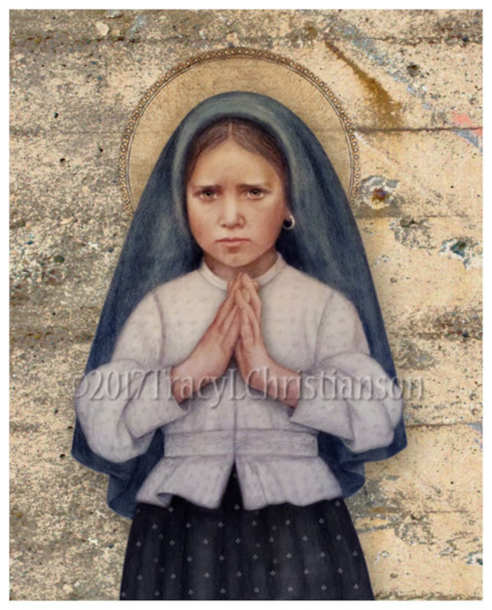 St. Jacinta Marto Art Print Fatima Child Catholic Patron Etsy