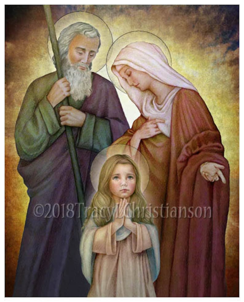 St. Joachim and St. Anne With the Child Mary Art Print Etsy Canada