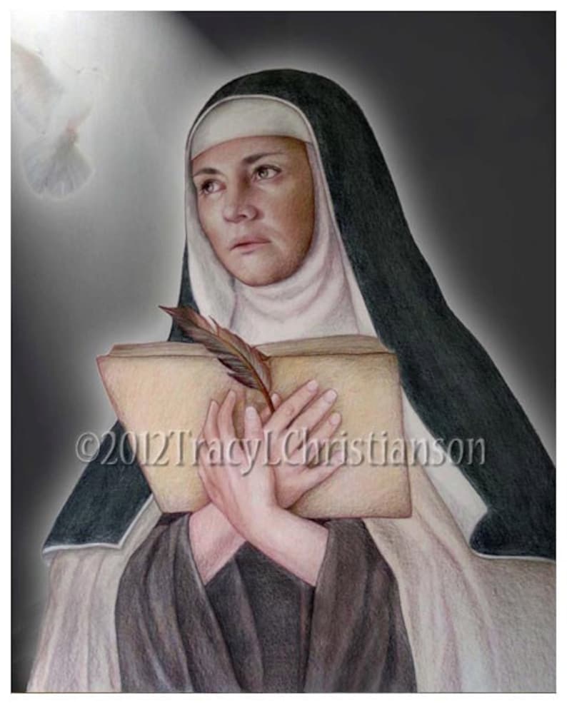 St. Teresa of Avila Art Print Catholic Patron Saint Etsy