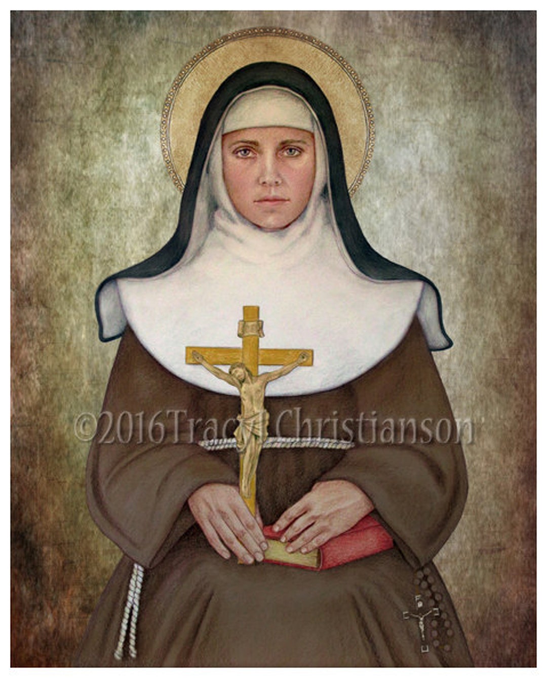 St. Catherine of Bologna, Catholic Art Print, Patron of Artists Etsy