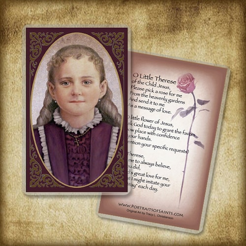 St. Therese of Lisieux, The Little Flower Prayer Card