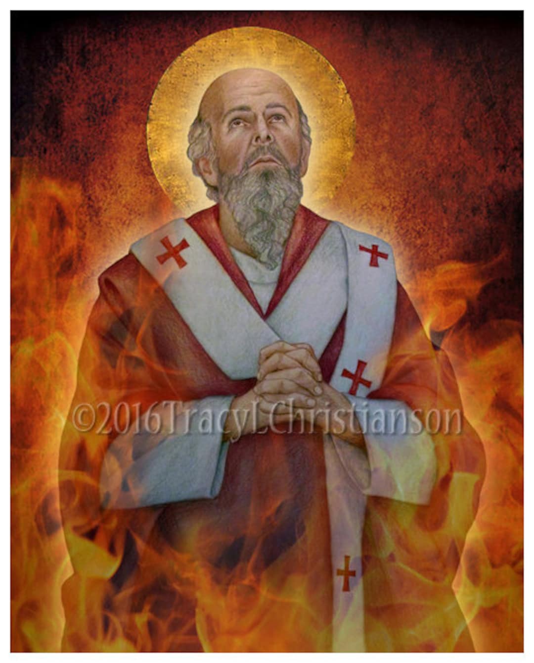 St. Polycarp Catholic Fine Art Print/picture Patron of Etsy