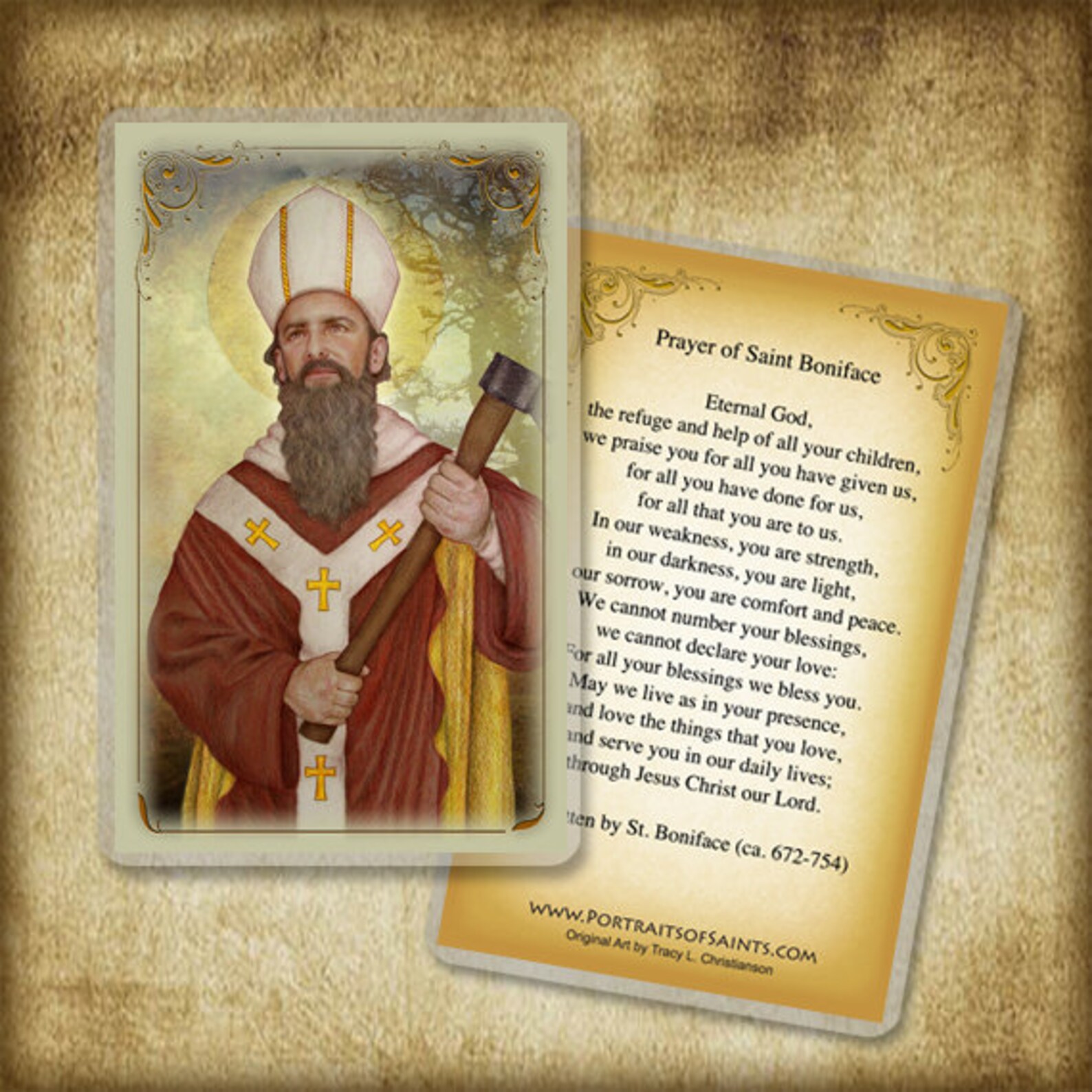 St. Boniface Prayer Card Etsy