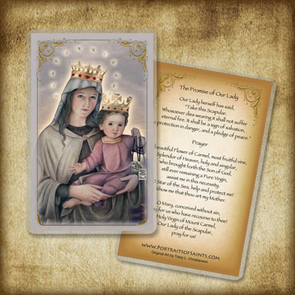 Our Lady of Mount Carmel Prayer Card - Etsy