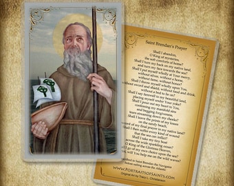 St. Brendan the Navigator Holy Card