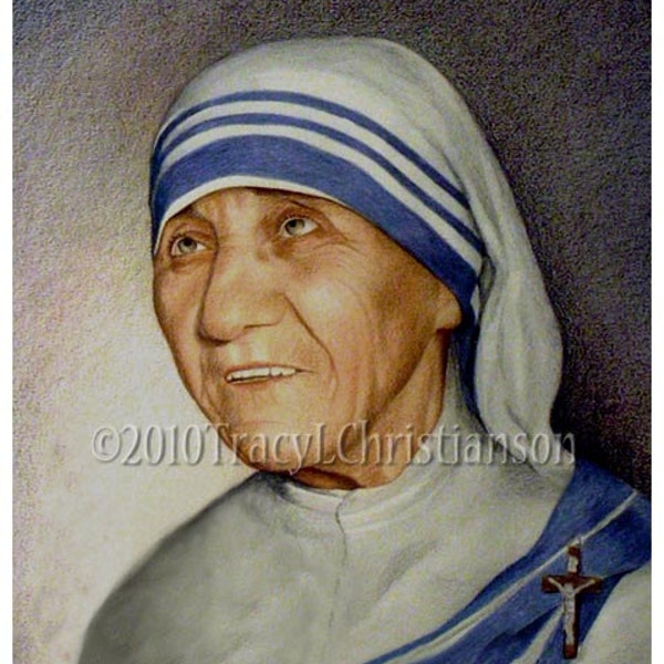 St. Mother Teresa of Calcutta, patron of World Youth Day, Catholic fine art print