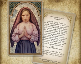 Venerable Lucia of Fatima Holy Card/Prayer Card