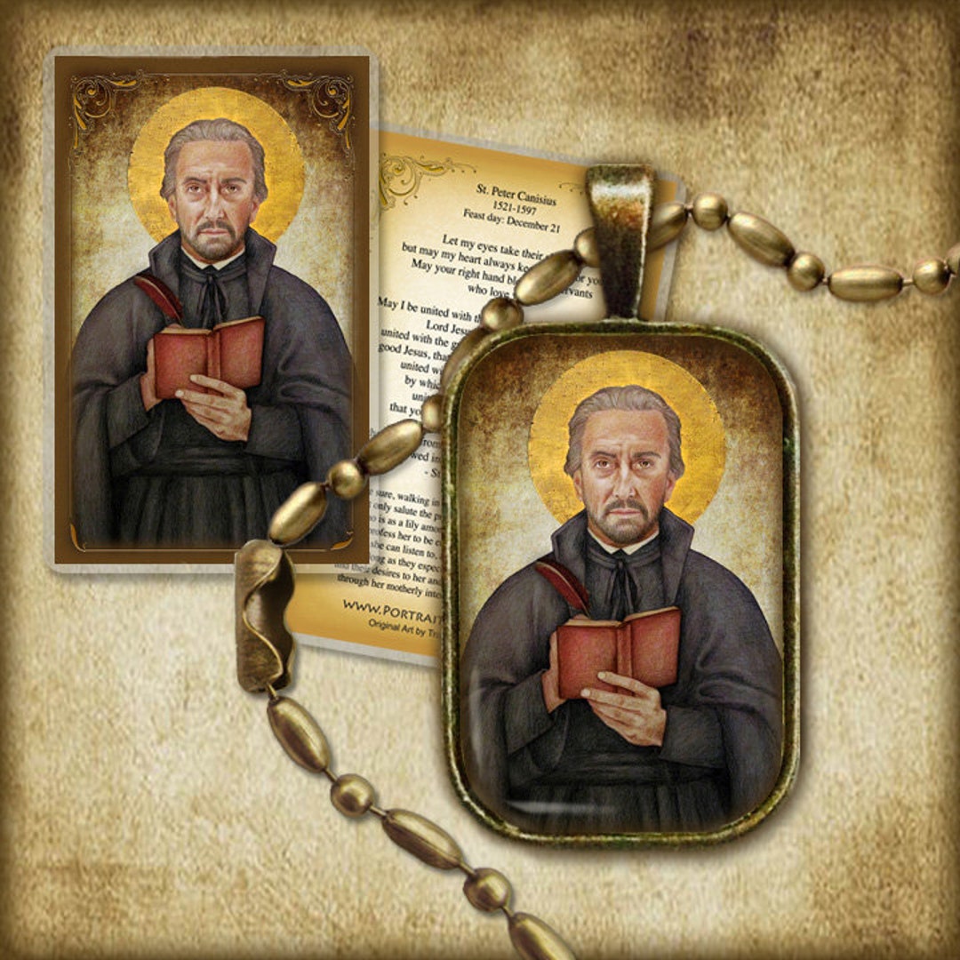 St. Peter Canisius Pendant and Holy Card GIFT SET Catholic Doctor of ...