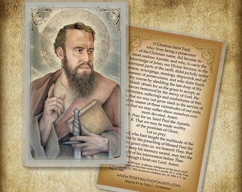 St. Paul the Apostle Holy Card