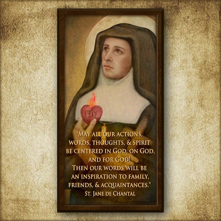 St. Jane de Chantal Inspirational Plaque | Etsy