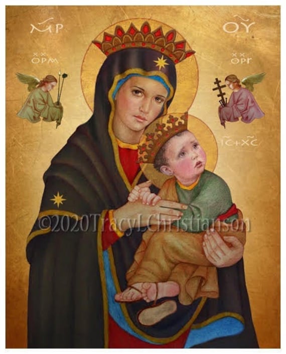 Our Lady of Perpetual Help Catholic Art Print - Etsy