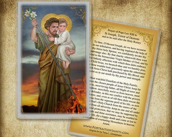 St. Joseph, Terror of Demons Holy Card, Prayer Card