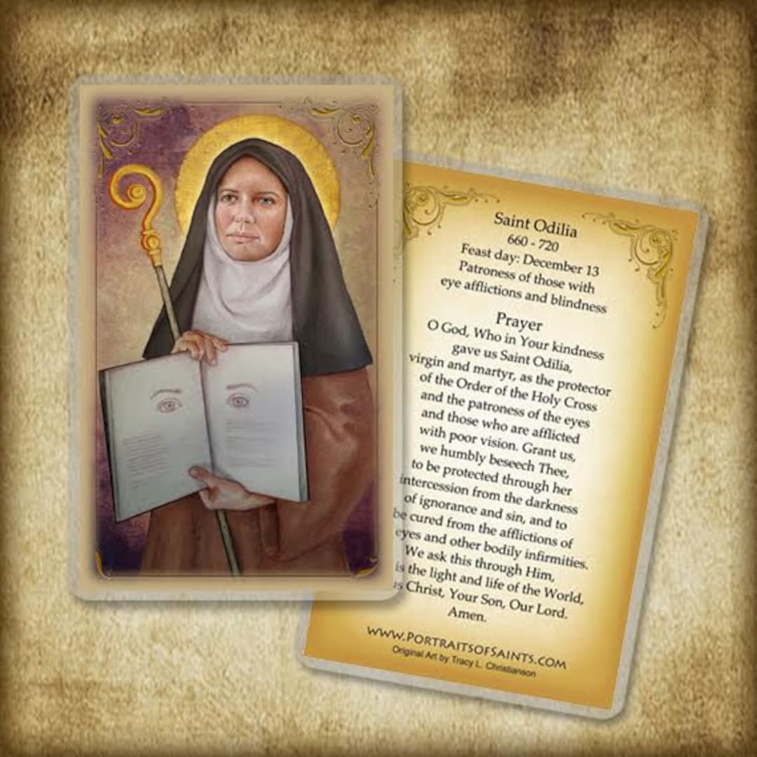 St. Odilia of Alsace Holy Card/prayer Card Saint for Eye Etsy Australia