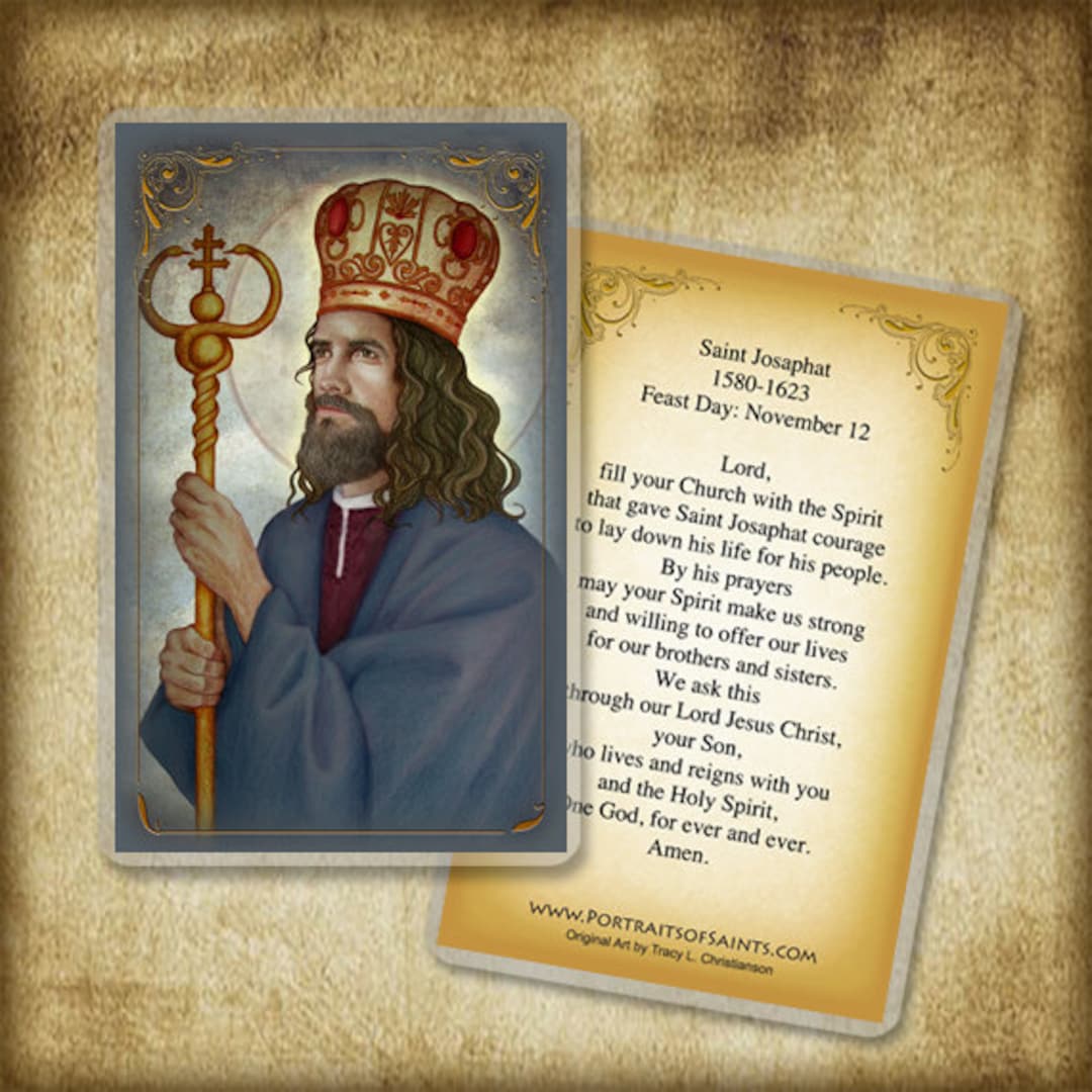 St. Josaphat Prayer Card, Orthodox/catholic Unity Etsy