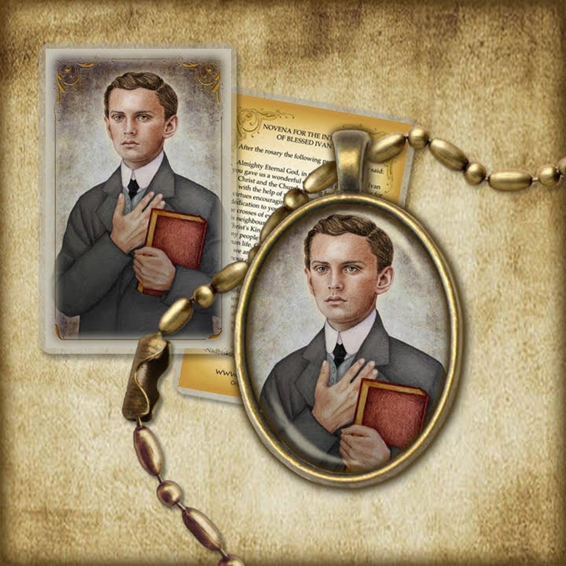 Bl. Ivan Merz Pendant and Holy Card GIFT SET saint for | Etsy