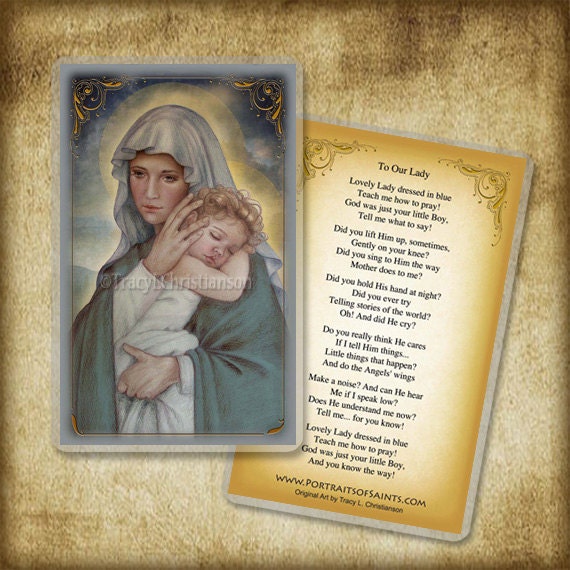 Madonna and Child (J) Holy Card