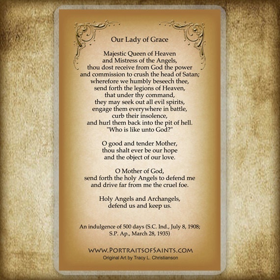 Our Lady of Grace Holy Card/ Prayer Card - Main Image