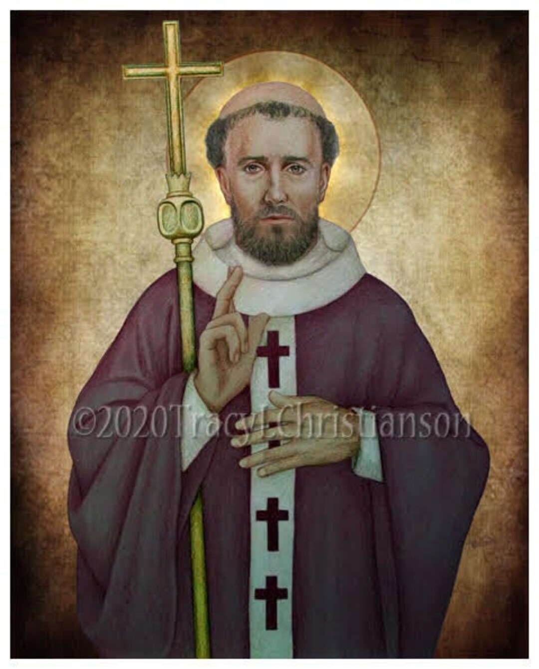 Pope St. Clement I, Art Print, Catholic Patron Saint of Sick Children