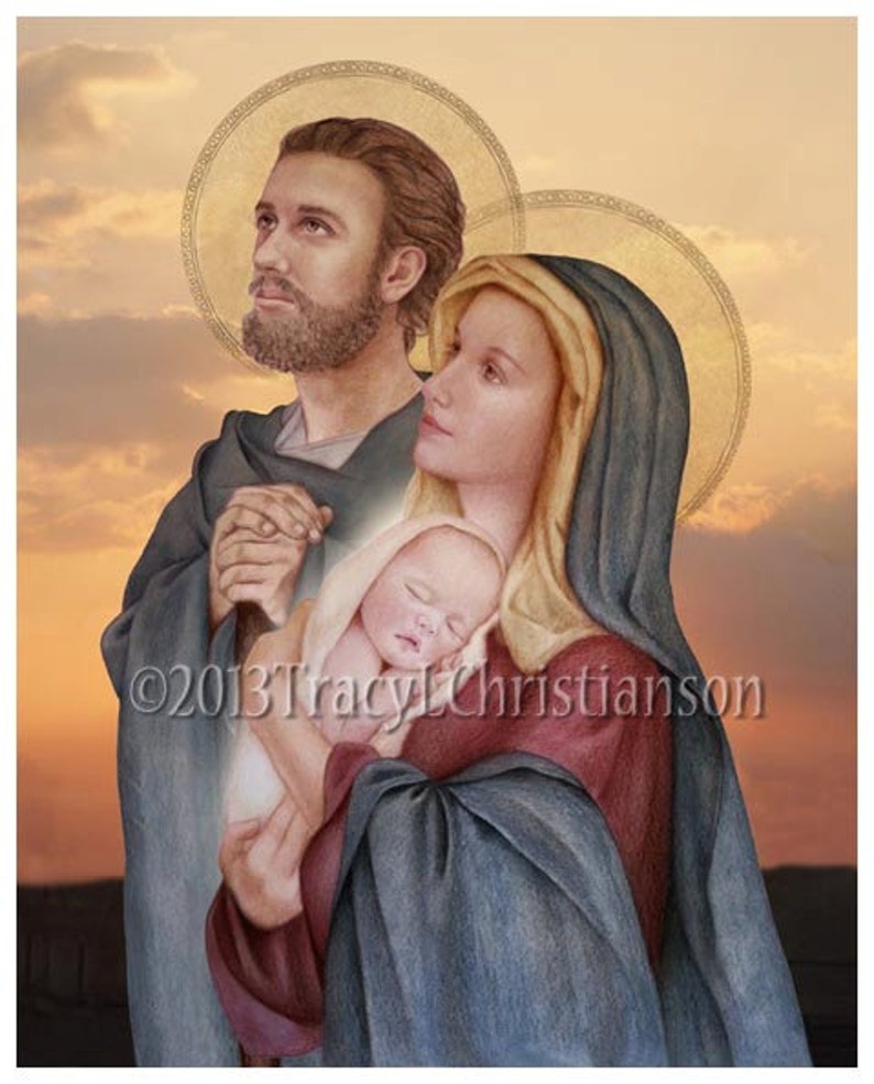 The Holy Family C St. Joseph Virgin Mary and Infant Jesus image 0