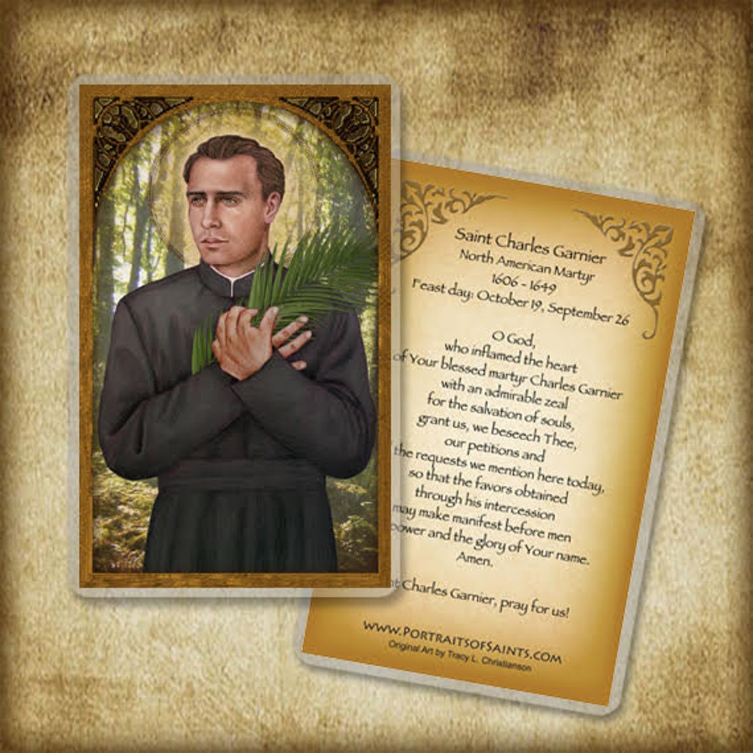 St. Charles Garnier Holy Card, North American Martyr - Etsy