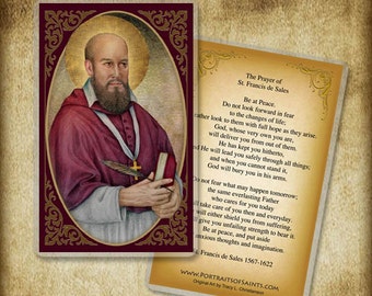 St. Francis de Sales Holy Card, Doctor of the Church