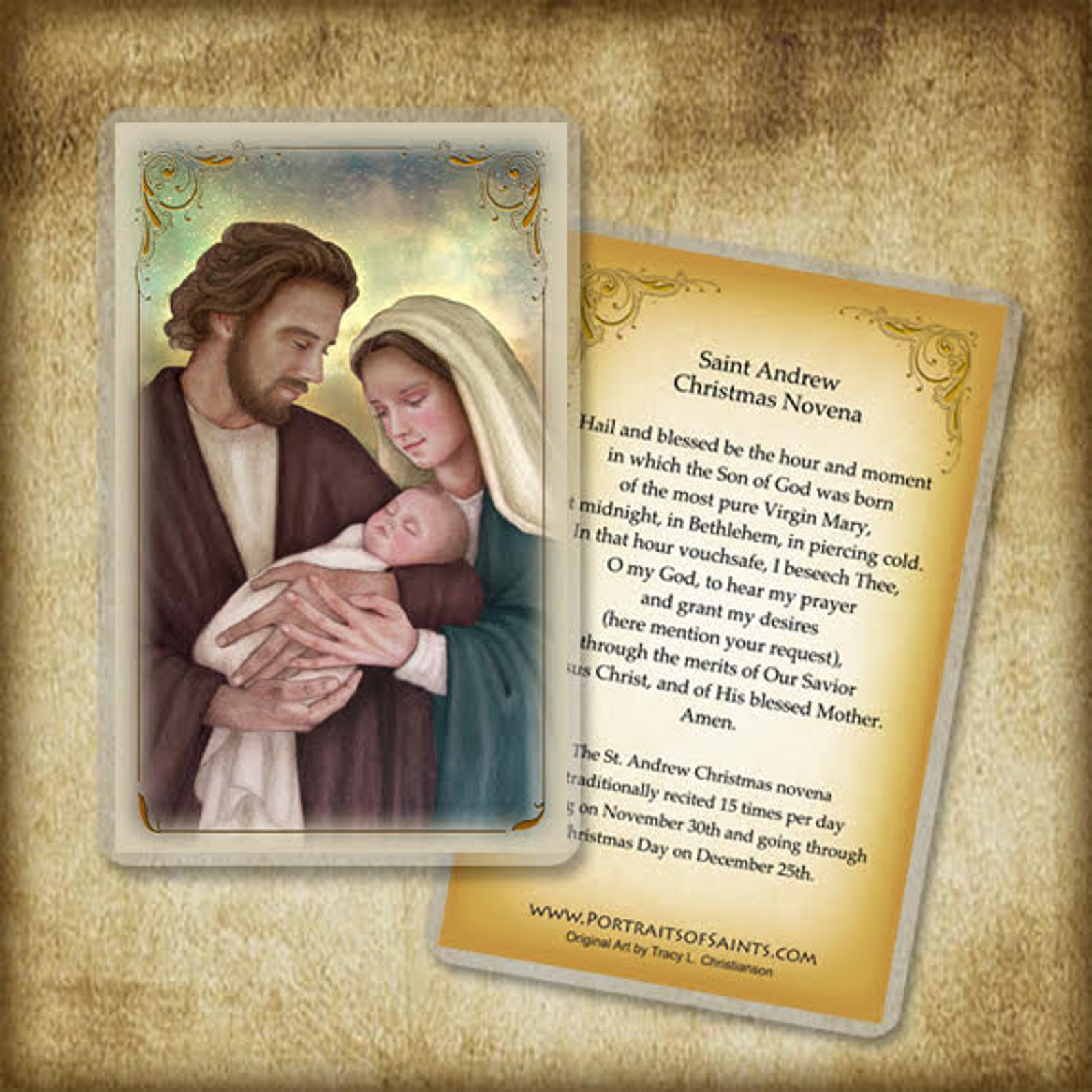 Holy Family H Holy Card St. Andrew Christmas Novena. Etsy