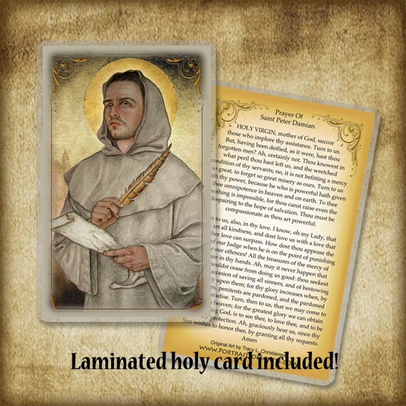 St. Peter Damian Pendant and Holy Card GIFT SET Catholic Doctor of the ...