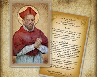 St. Robert Bellarmine Prayer Card, Doctor of the Church