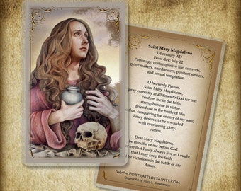 St. Mary Magdalene (A) Holy Card, Saint for penitent sinners