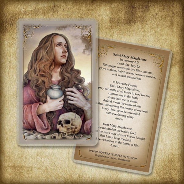 St. Mary Magdalene (A) Holy Card, Saint for penitent sinners