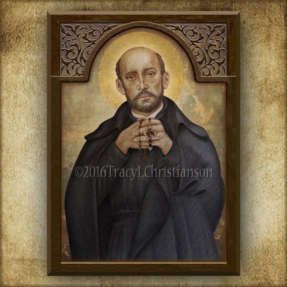St. Francis Wood Icon & Holy Card GIFT SET Patron of Etsy