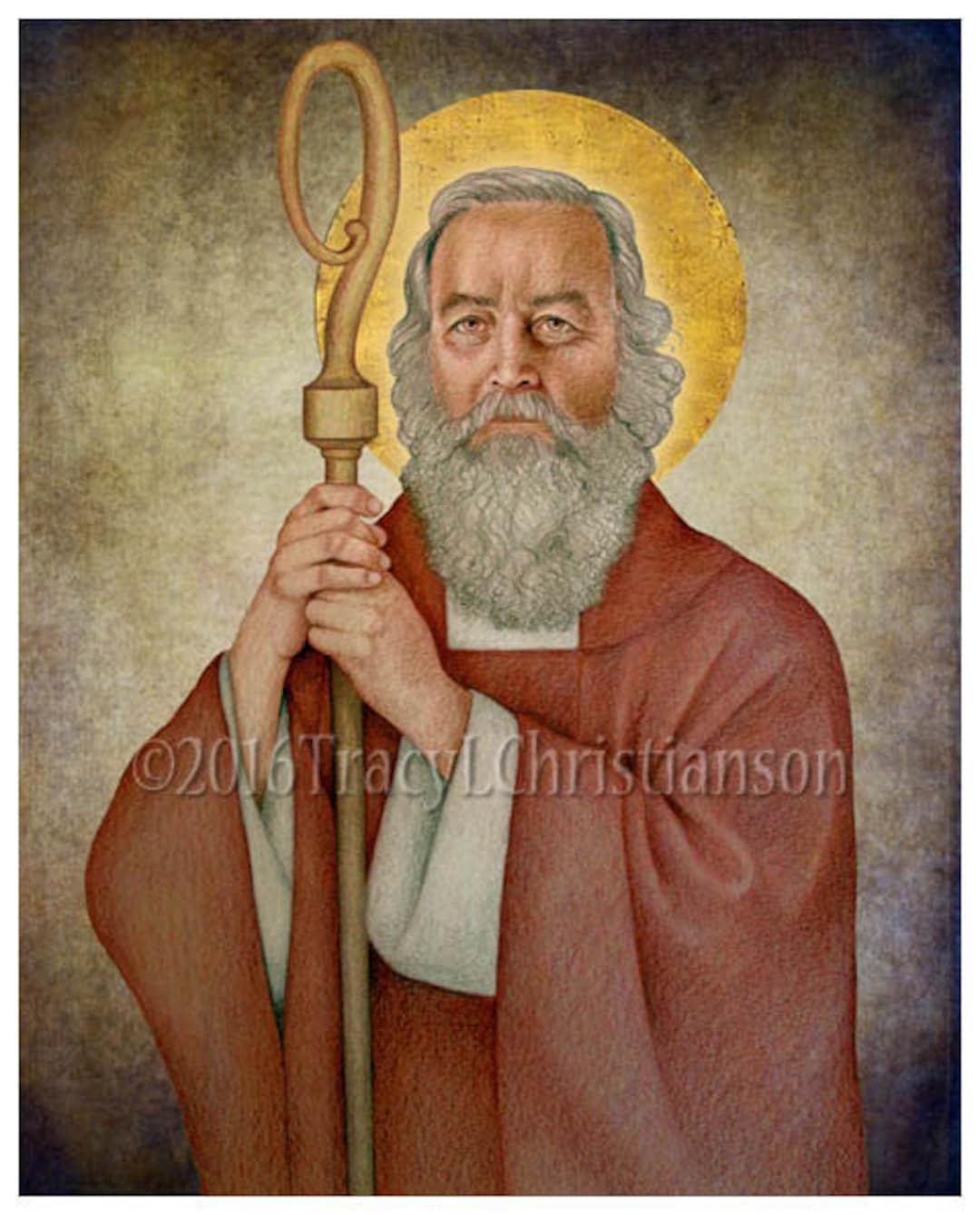 St. Hilary of Poitiers Catholic Saint Art Print, Doctor of the Church