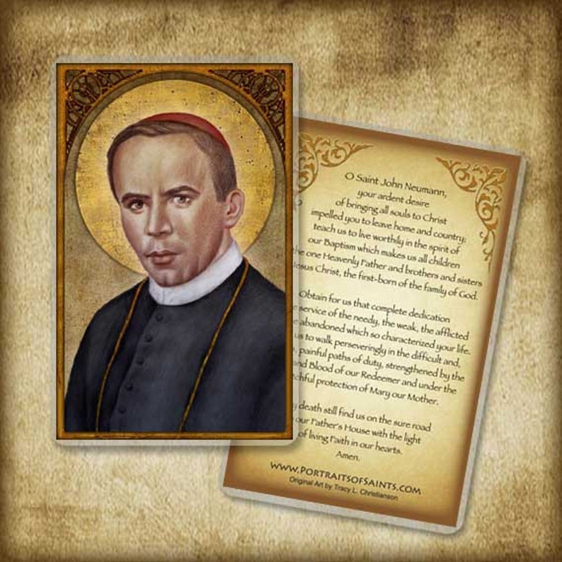 St. John Neumann Holy Card Patron of Catholic Education Etsy