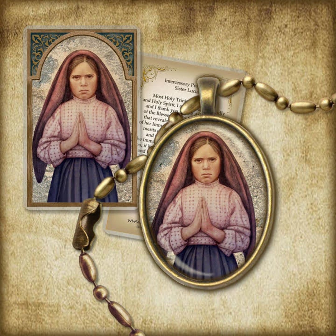 Venerable Lucia of Fatima Pendant/key Chain and Holy Card GIFT SET ...