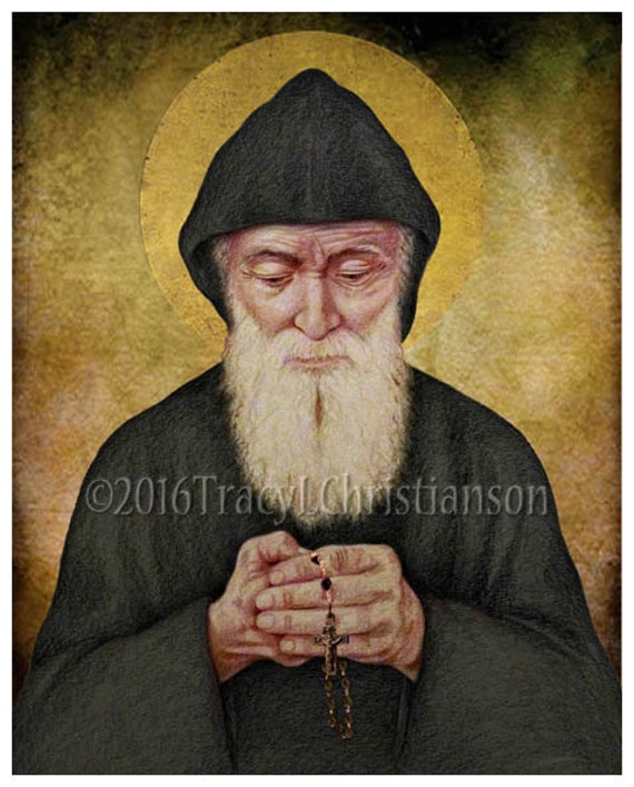 St Charbel Makhlouf Catholic Fine Art Print Etsy