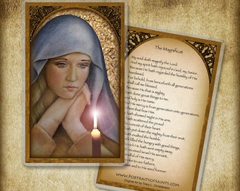 The First Advent Holy Card / Magnificat prayer