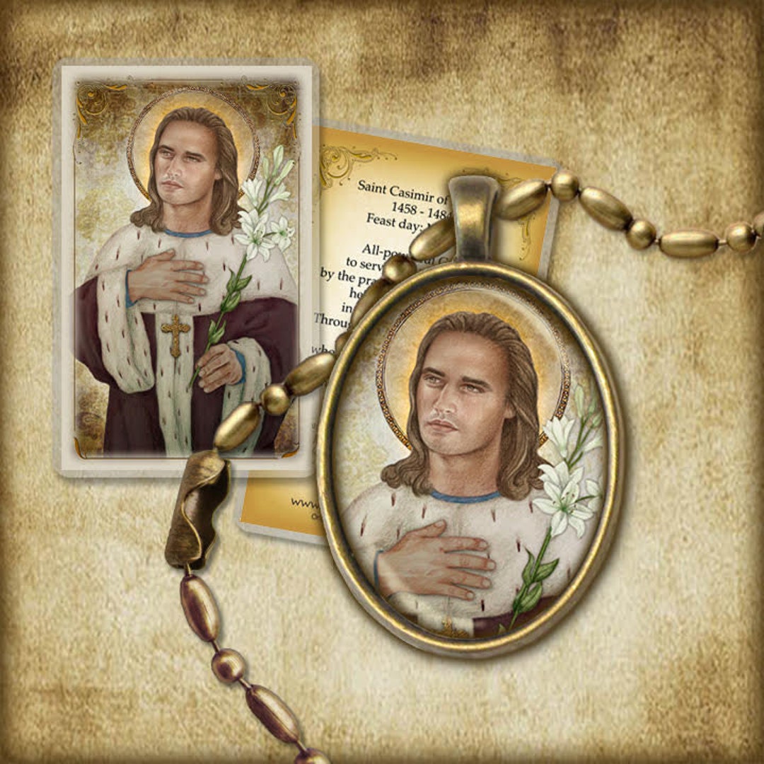 St. Casimir of Poland Pendant and Holy Card GIFT SET for Young Etsy
