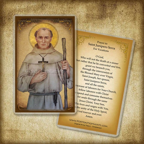 St. Junipero Serra Holy Card Patron of Vocations Etsy